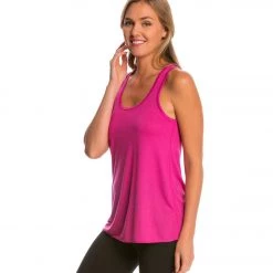 Bella + Canvas Flowy Racerback Workout Tank Top Berry