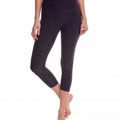 NEW ARRIVALS Beyond Yoga Spacedye High Waisted Yoga Capris Black-Steel