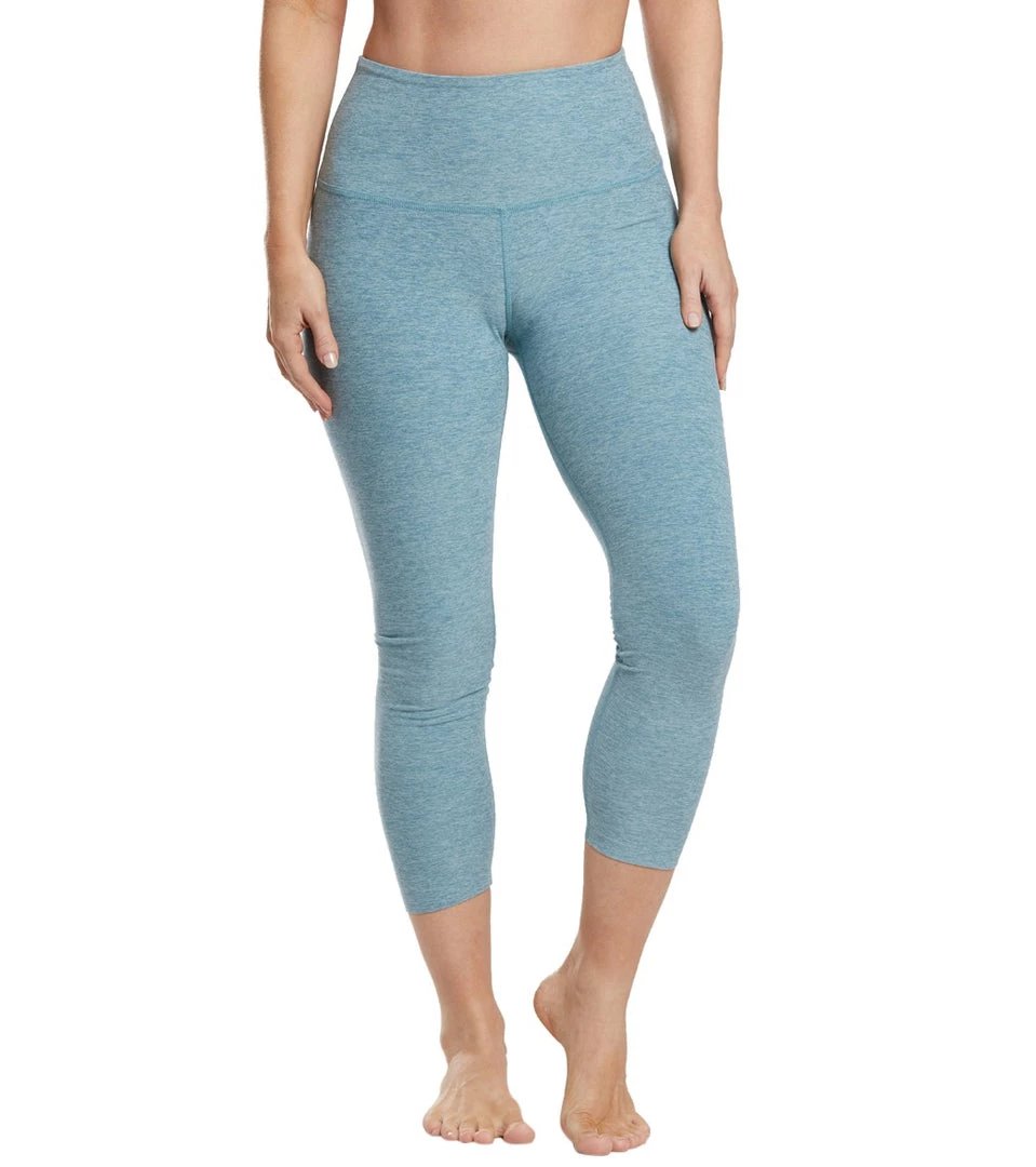 Beyond Yoga Spacedye High Waisted Yoga Capris Blue Crush/Sky Blue 3 Beyond Yoga Spacedye High Waisted Yoga Capris Blue Crush/Sky Blue