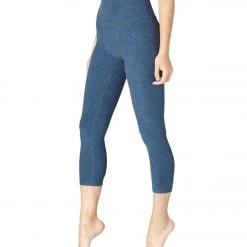 Beyond Yoga Spacedye High Waisted Yoga Capris Insignia Navy