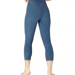 Beyond Yoga Spacedye High Waisted Yoga Capris Insignia Navy