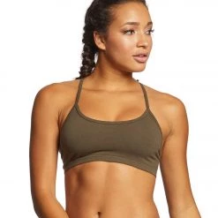 CLOTHING Hard Tail Diamond Back Layer Bra Olive