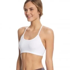 CLOTHING Hard Tail Diamond Back Layer Bra White