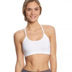 CLOTHING Hard Tail Diamond Back Layer Bra White