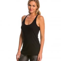 Bella + Canvas Triblend Racerback Workout Tank Top Solid Black Triblend CLOTHING