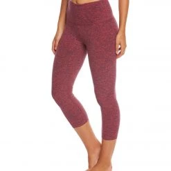Beyond Yoga Spacedye High Waisted Yoga Capris Imperial Rose/Valor Navy
