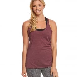 CLOTHING Bella + Canvas Triblend Racerback Workout Tank Top Maroon Triblend
