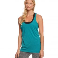 Bella + Canvas Triblend Racerback Workout Tank Top Teal Triblend CLOTHING
