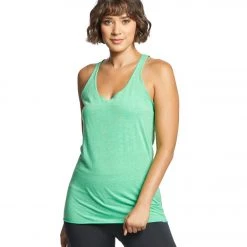 Bella + Canvas Triblend Racerback Workout Tank Top Green Triblend CLOTHING