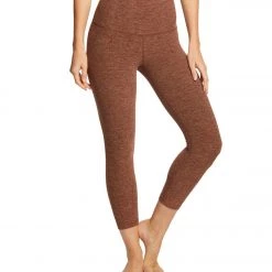 Beyond Yoga Spacedye High Waisted Yoga Capris Red Rock/Tumbleweed