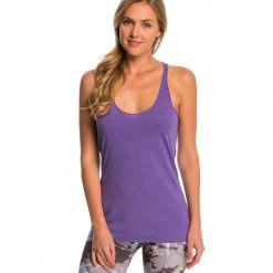 Bella + Canvas Triblend Racerback Workout Tank Top Purple Triblend