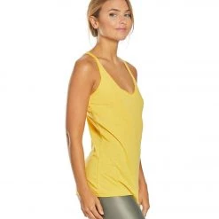 Bella + Canvas Triblend Racerback Workout Tank Top Yellow Gold Triblend