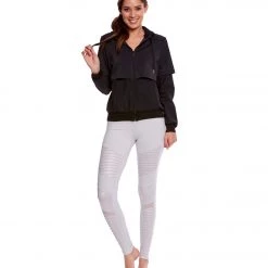 Beyond Yoga Picture Perforated After Workout Jacket Black CLOTHING 12 Beyond Yoga Picture Perforated After Workout Jacket Black CLOTHING