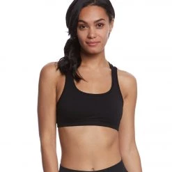 CLOTHING Hard Tail Tonal Strappy Bra Black