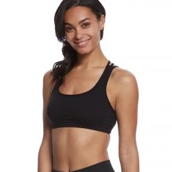 CLOTHING Hard Tail Tonal Strappy Bra Black 10 CLOTHING Hard Tail Tonal Strappy Bra Black