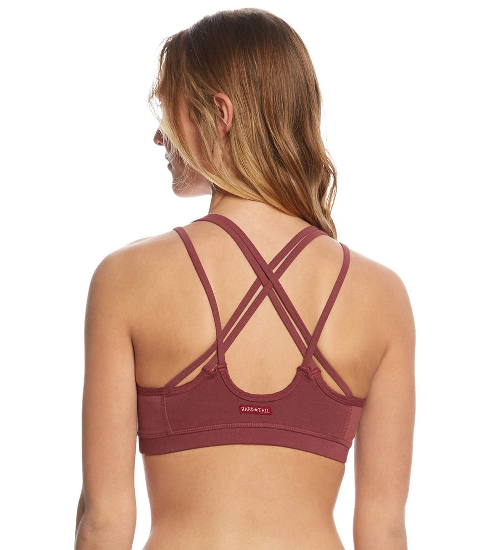 Hard Tail Tonal Strappy Bra Smokey Rose CLOTHING 3 Hard Tail Tonal Strappy Bra Smokey Rose CLOTHING