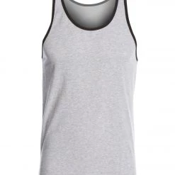 Bella + Canvas Men's Jersey Tank Athletic Heather/Black CLOTHING