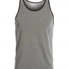 CLOTHING Bella + Canvas Men's Jersey Tank Deep Heather/Black