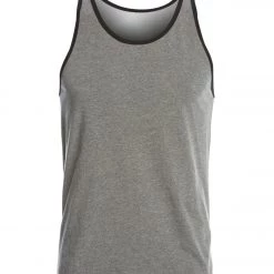 CLOTHING Bella + Canvas Men's Jersey Tank Deep Heather/Black