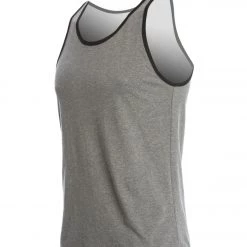 CLOTHING Bella + Canvas Men's Jersey Tank Deep Heather/Black