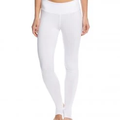 Hard Tail Flat Waist Cotton Stirrup Legging White CLOTHING