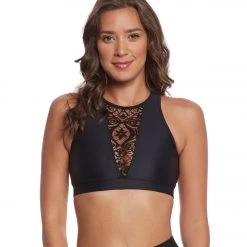 CLOTHING Onzie Briana Yoga Sports Bra Black Mesh