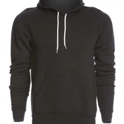 Bella + Canvas Men's Poly-Cotton Fleece Pullover Hoodie Black