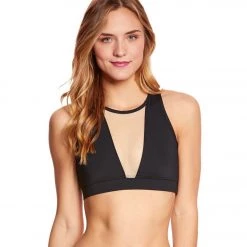 Onzie Briana Yoga Sports Bra Black/Nude Mesh