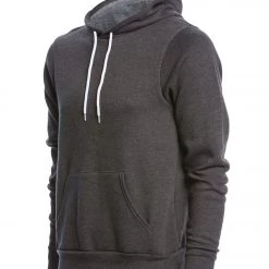 Bella + Canvas Men's Poly-Cotton Fleece Pullover Hoodie Dark Grey Heather CLOTHING