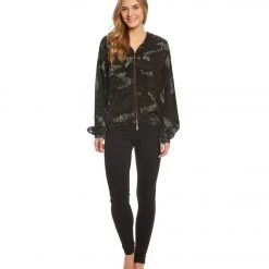 Hard Tail Zip Hoodie Camo Print Olive