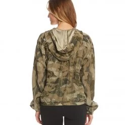 Hard Tail Zip Hoodie Camo Print Sand CLOTHING
