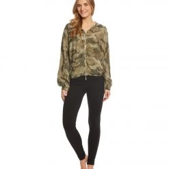 Hard Tail Zip Hoodie Camo Print Sand CLOTHING