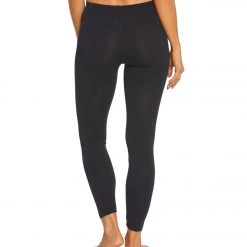 Bella + Canvas Cotton Spandex Seamless Yoga Leggings Black CLOTHING