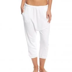 Hard Tail Harem Capris White