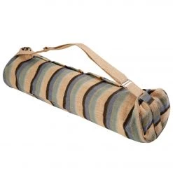 Hugger Mugger Hey Jute Mat Bag Blue/Green Stripe