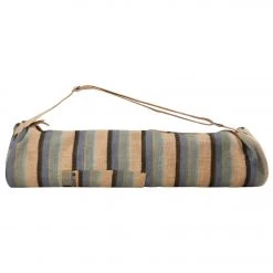 Hugger Mugger Hey Jute Mat Bag Blue/Green Stripe
