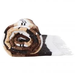 Native Yoga Natural Two Color Extra Fancy Diamond Yoga Blanket Black Natural