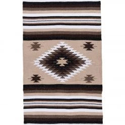 Native Yoga Natural Two Color Extra Fancy Diamond Yoga Blanket Black Natural