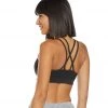 Manduka Cross Strap Yoga Bra Black Diamond Mesh