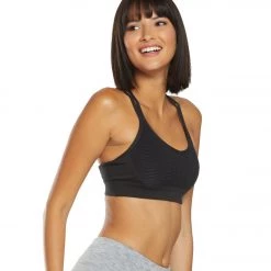 Manduka Cross Strap Yoga Bra Black Diamond Mesh
