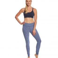 Manduka Cross Strap Yoga Bra Blue Melange