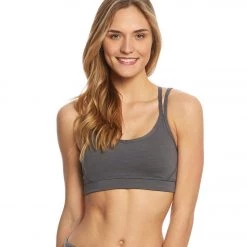 Manduka Cross Strap Yoga Bra Sediment CLOTHING