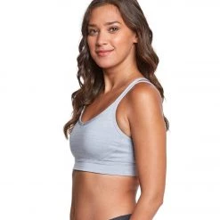 Manduka Cross Strap Yoga Bra Light Grey Heather CLOTHING