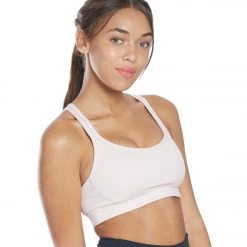 CLOTHING Manduka Cross Strap Yoga Bra Blush