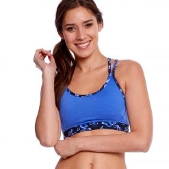 CLOTHING Manduka Cross Strap Yoga Bra Mazarine