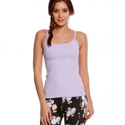 Beyond Yoga Kate Spade Cinched Back Bow Yoga Tank Top Lilac Charm