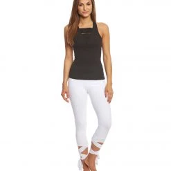 Beyond Yoga Wide Band Stacked Yoga Tank Top Jet Black CLOTHING