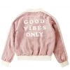 CLOTHING Spiritual Gangster Toddler Girls Good Vibes Only Satin Jacket