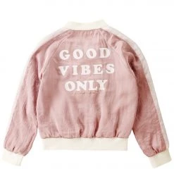 CLOTHING Spiritual Gangster Toddler Girls Good Vibes Only Satin Jacket