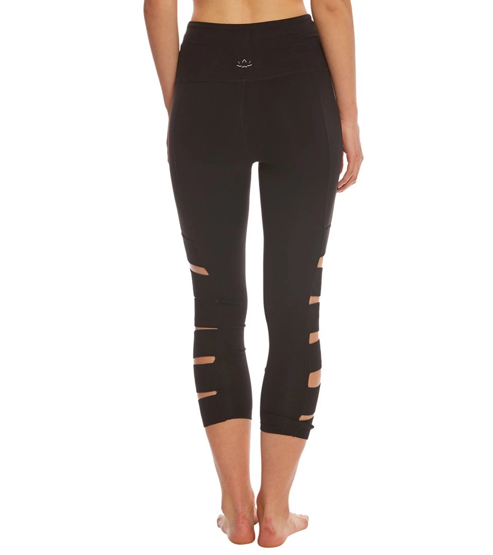 Beyond Yoga Wide Band Stacked Yoga Capris Jet Black 5 Beyond Yoga Wide Band Stacked Yoga Capris Jet Black